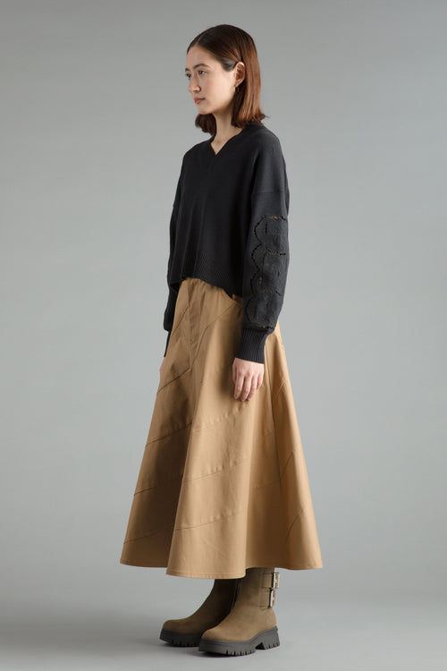 Ribbon Chino Skirt