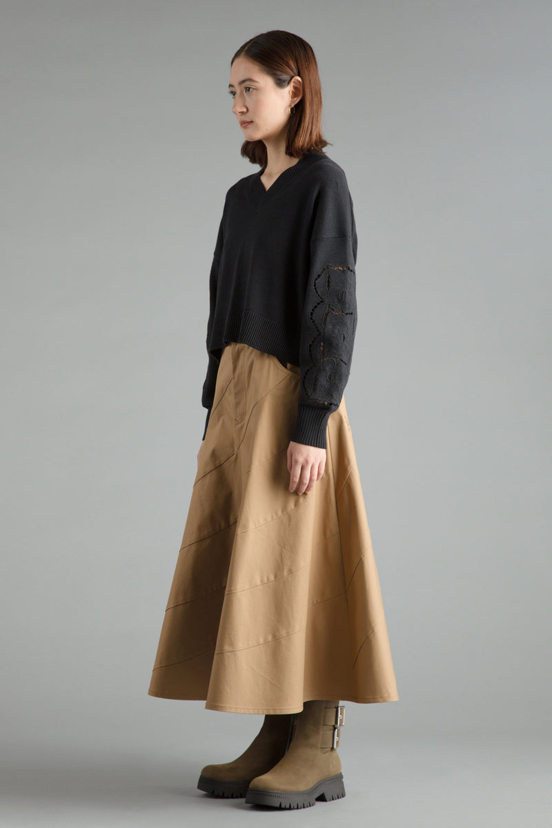 Ribbon Chino Skirt