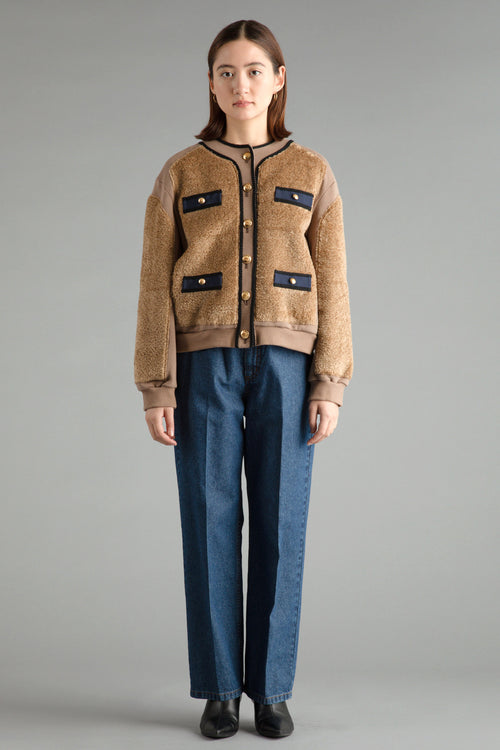 Fleece Panels Jersey Jacket