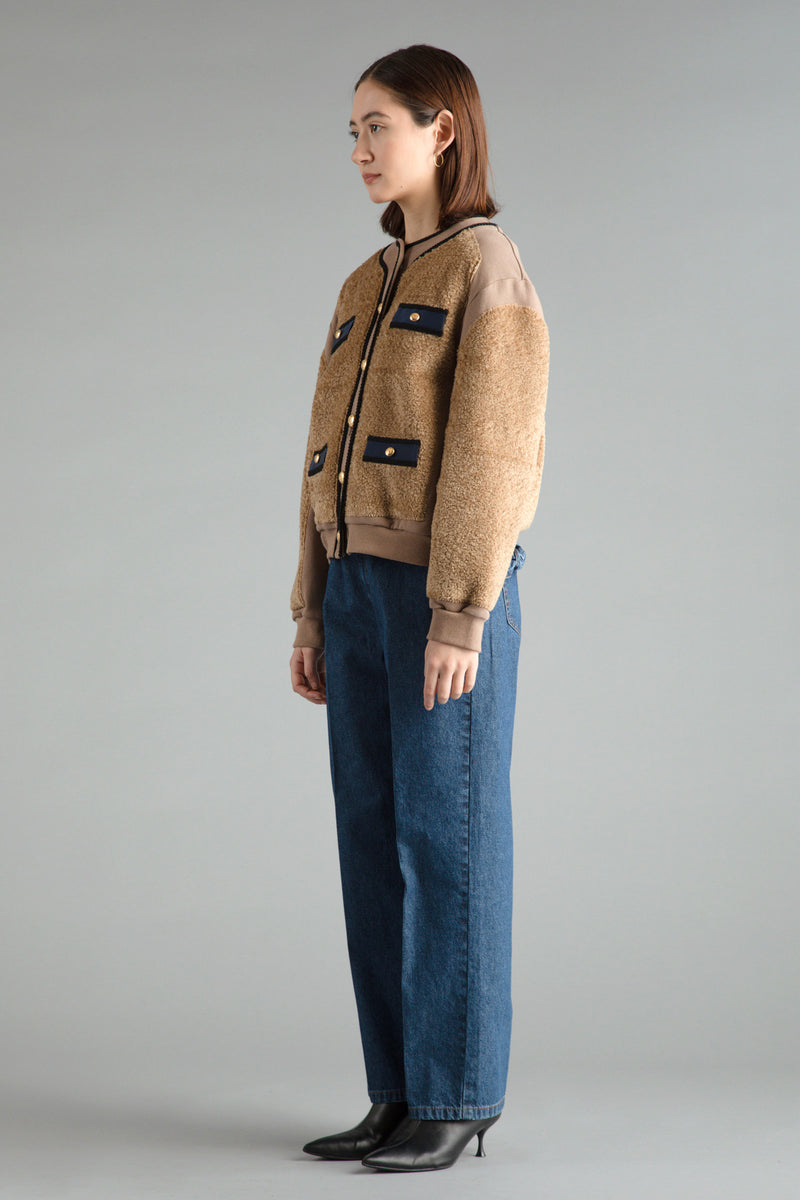 Fleece Panels Jersey Jacket