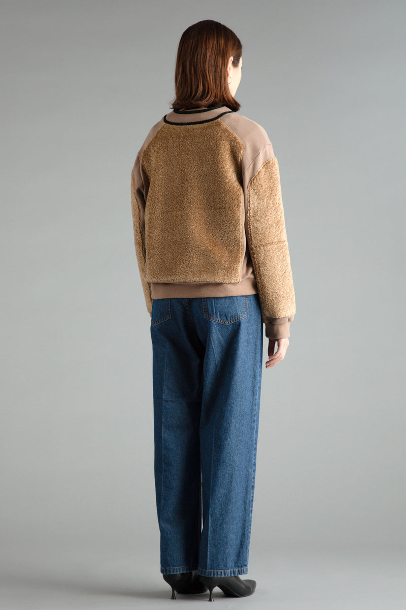 Fleece Panels Jersey Jacket