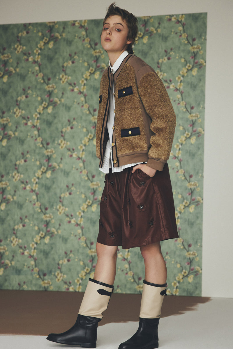 Fleece Panels Jersey Jacket