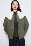 Embroidery and Fur Collar Workwear Jacket