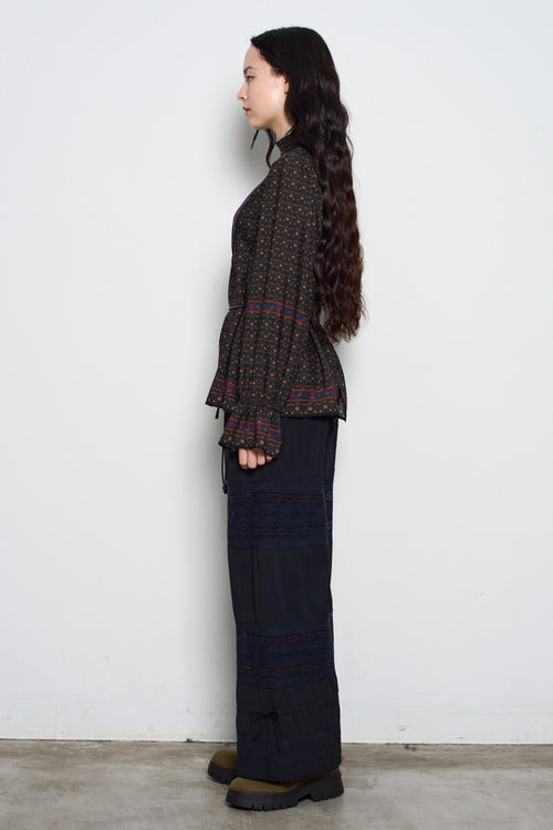 Crepe and Lace Trousers