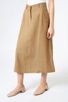 Linen and Cotton Flared Skirt