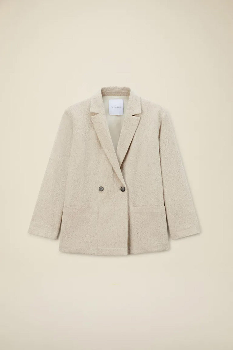 Wool-Blended Unstructured Jacket