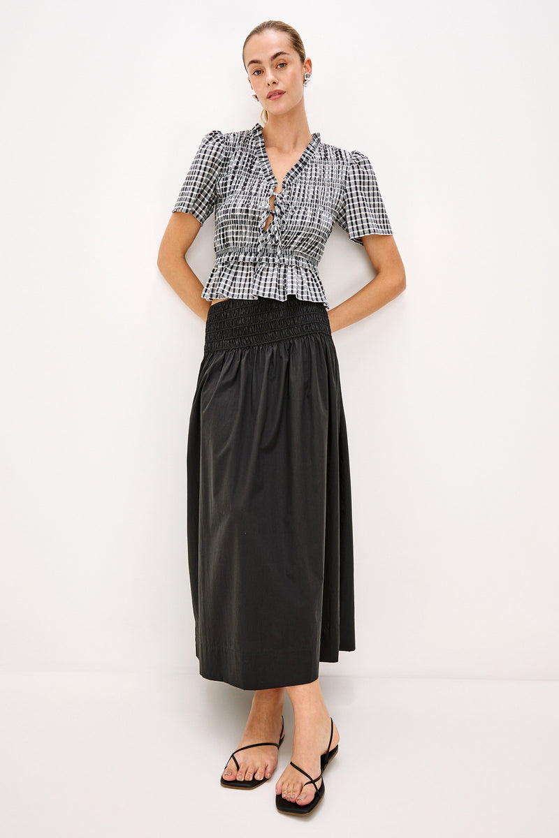 Alessa Cotton-Blended Maxi Skirt