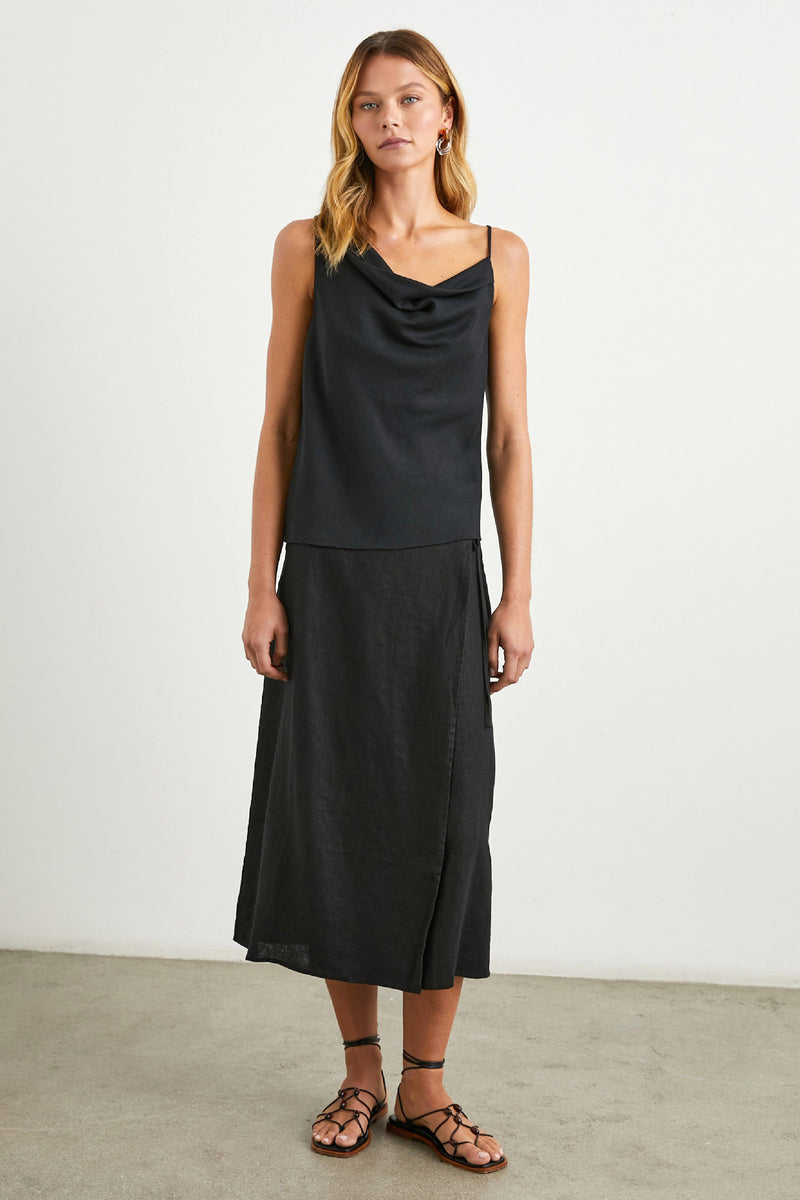 Carly Linen Wrap Skirt