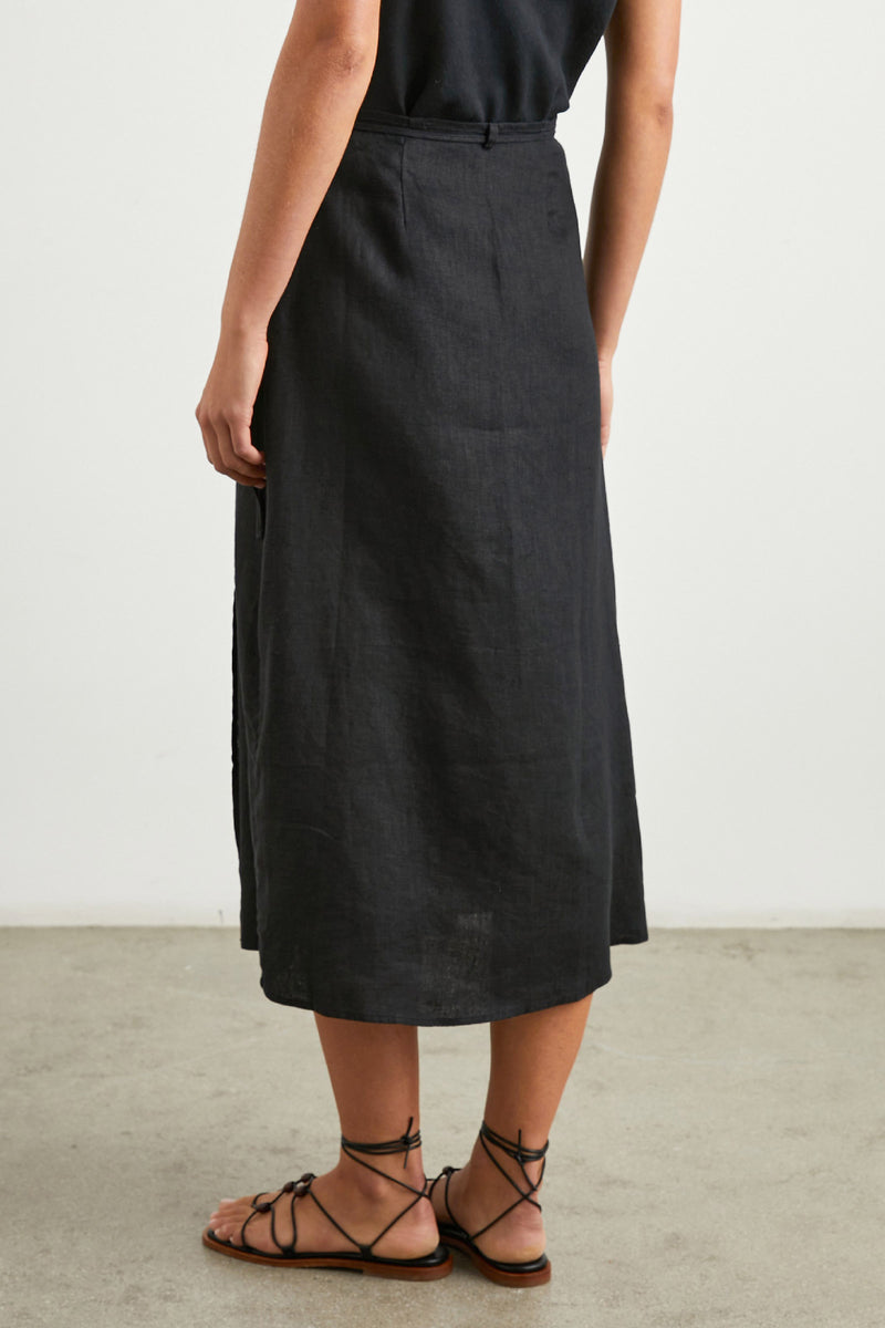 Carly Linen Wrap Skirt