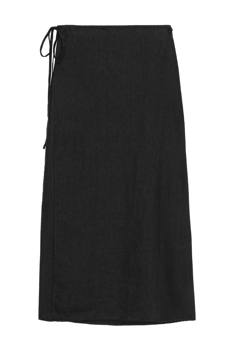 Carly Linen Wrap Skirt