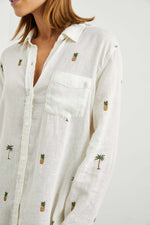 Charli Hanalei-Print Linen Shirt