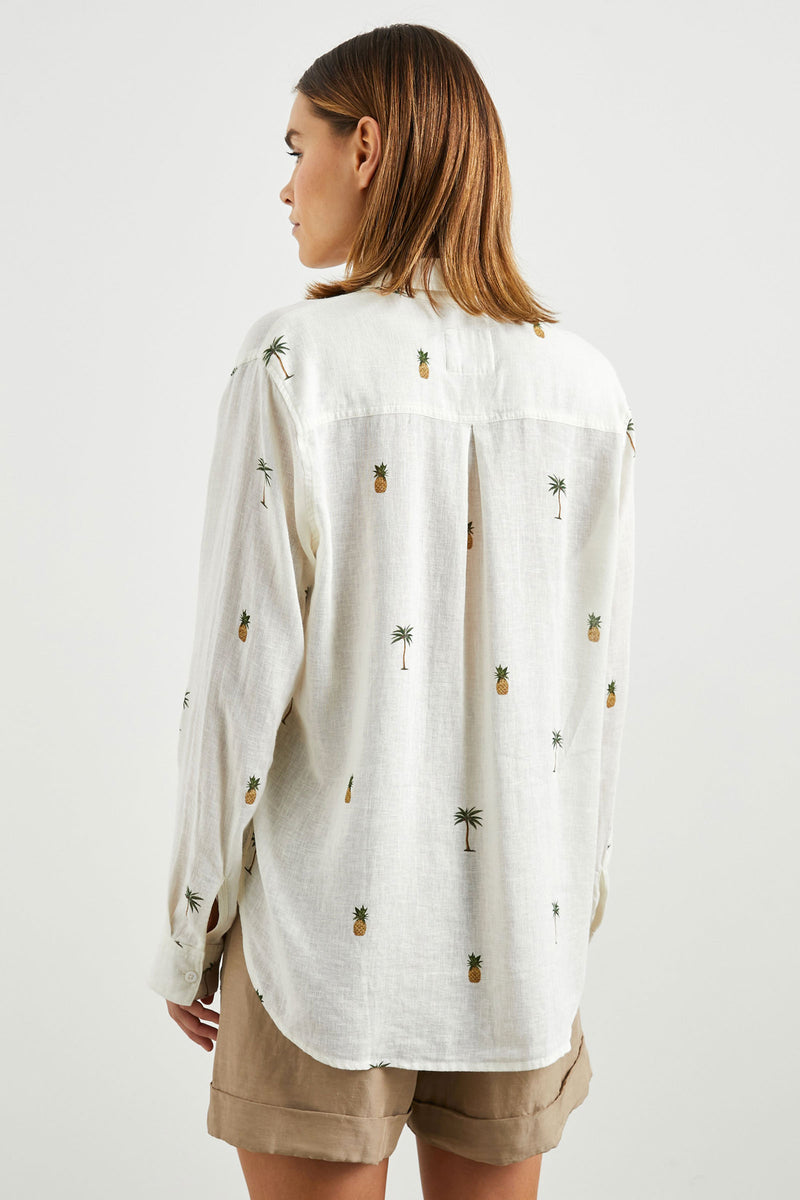 Charli Hanalei-Print Linen Shirt