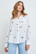 Charli Cheetah Print Linen Shirt