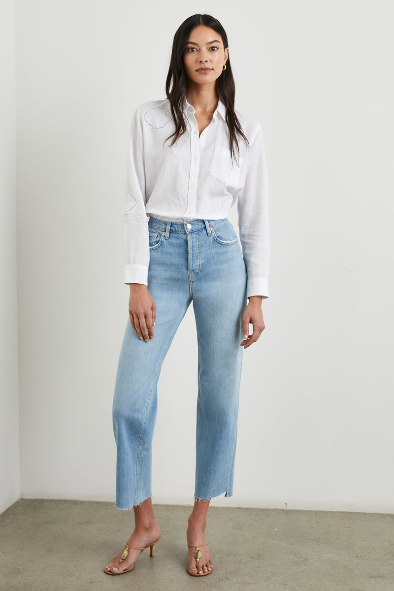 Charli Eyelet Linen Shirt