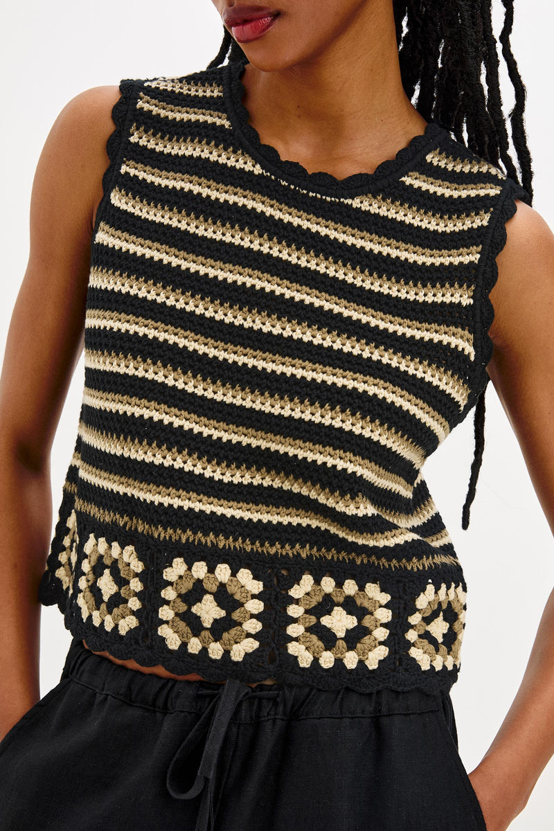 Hazel Cotton Crochet Top