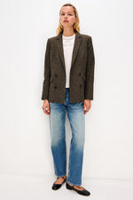 Jac Cotton Herringbone Blazer