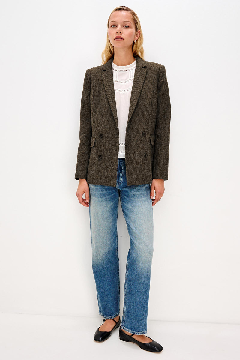 Jac Cotton Herringbone Blazer