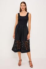 Nadya Poplin and Jersey Dress
