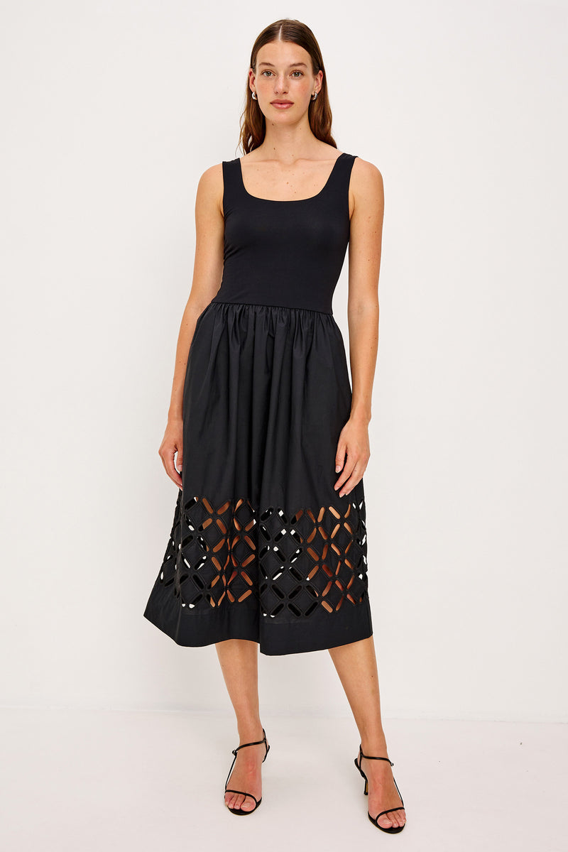 Nadya Poplin and Jersey Dress