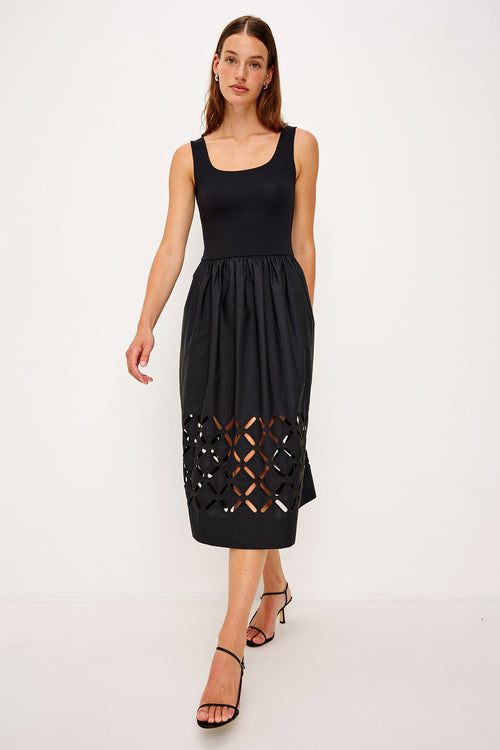 Nadya Poplin and Jersey Dress