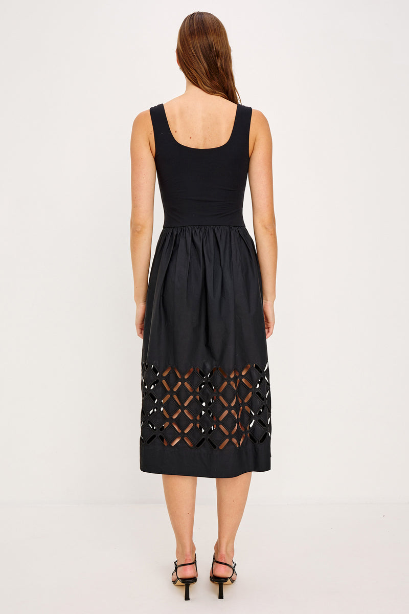 Nadya Poplin and Jersey Dress