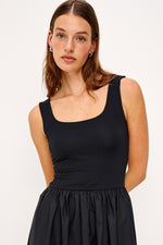Nadya Poplin and Jersey Dress