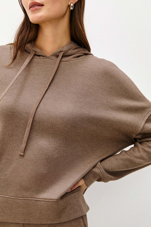 Nico Ribbed Jersey Hoodie