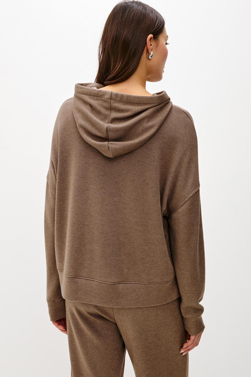 Nico Ribbed Jersey Hoodie