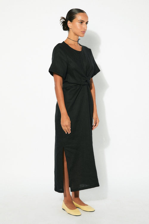 Dapple Linen Midi Dress