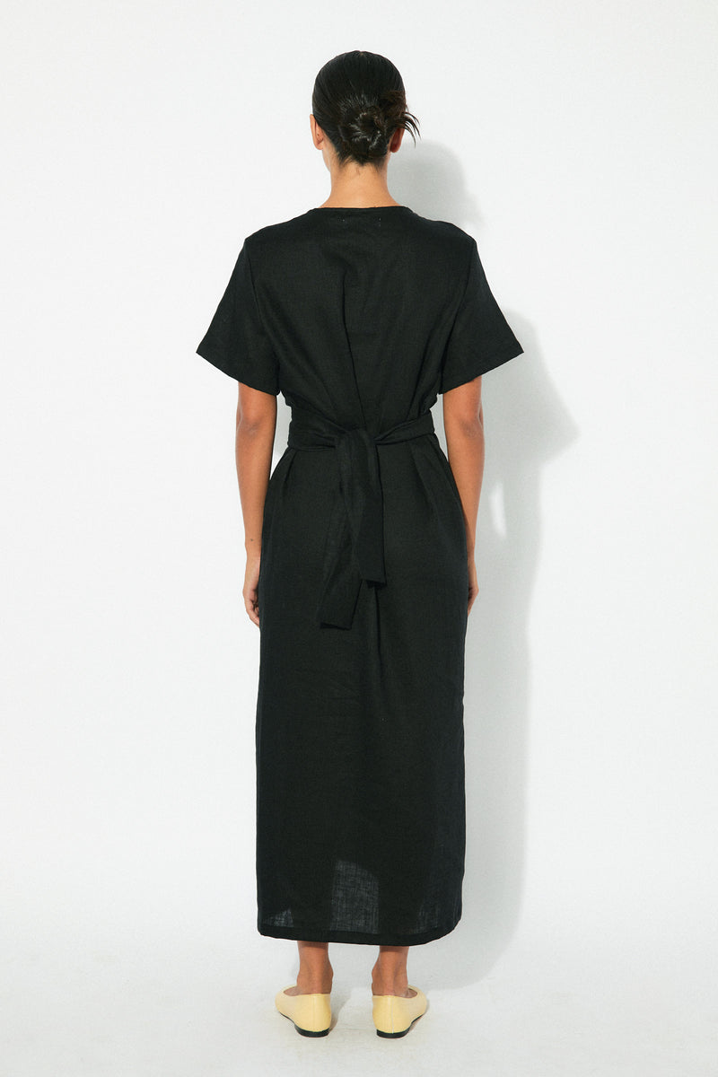 Dapple Linen Midi Dress