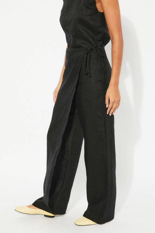 Root Linen Wrap Trousers