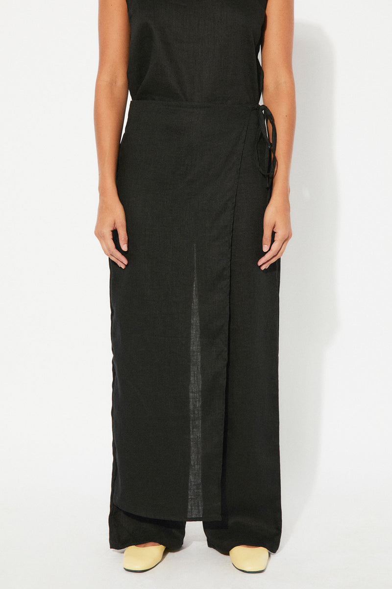 Root Linen Wrap Trousers