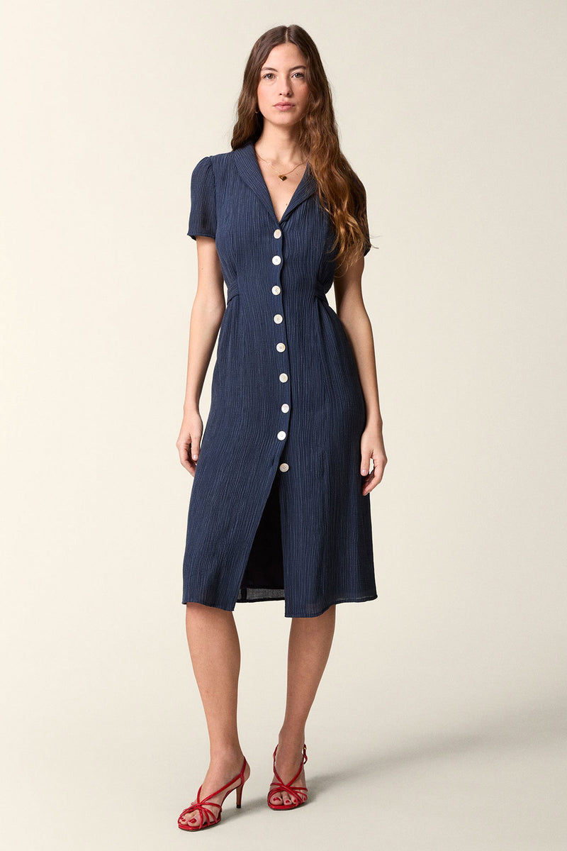 Marin Viscose-Blended Midi Dress