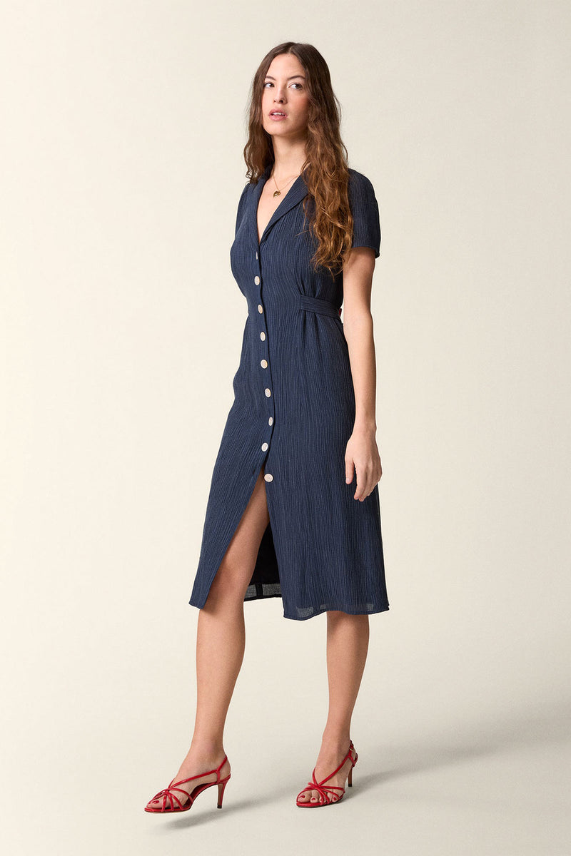 Marin Viscose-Blended Midi Dress