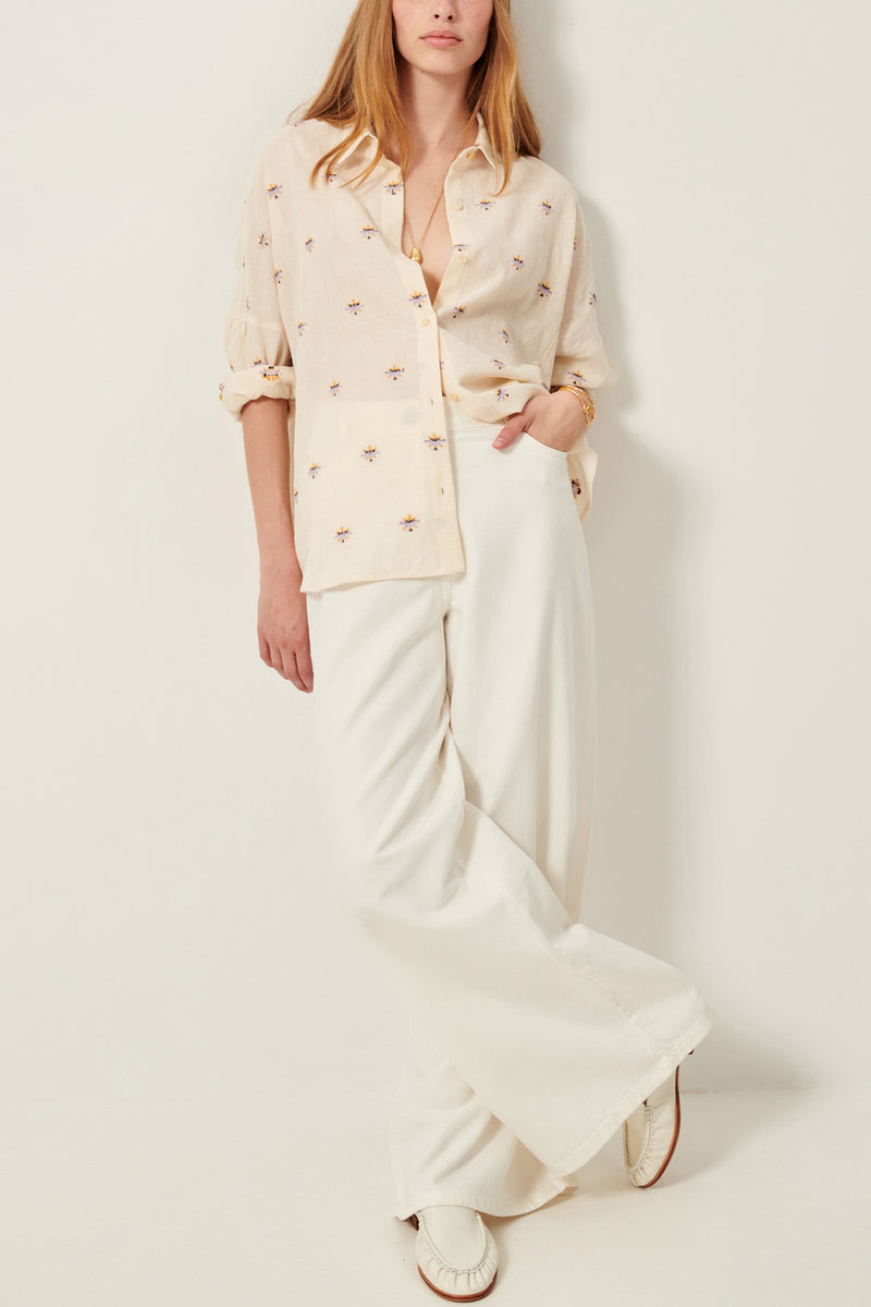 Botenzo Jacquard Cotton Shirt