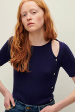 Claro Cotton Rib Knit Top