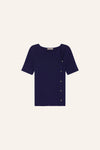 Claro Cotton Rib Knit Top
