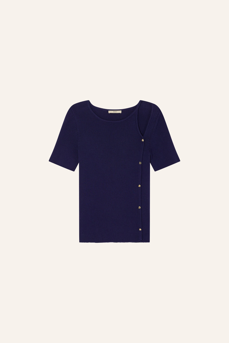 Claro Cotton Rib Knit Top