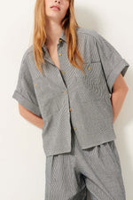 Della Cotton-Blended Seersucker Shirt