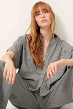 Della Cotton-Blended Seersucker Shirt