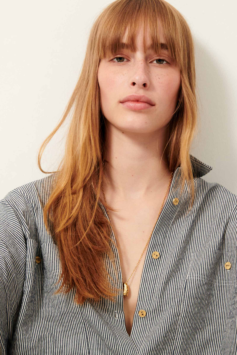Della Cotton-Blended Seersucker Shirt