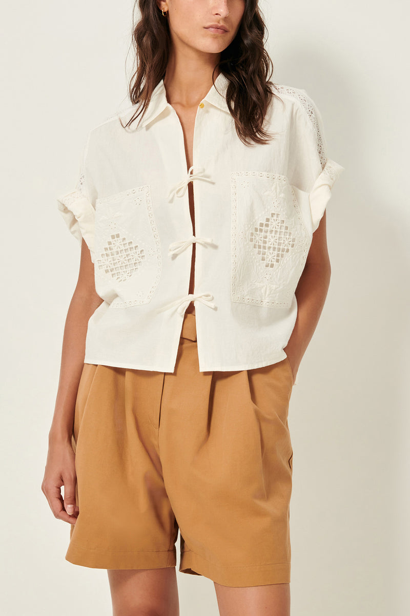 Dellani Embroidery Cotton Blouse