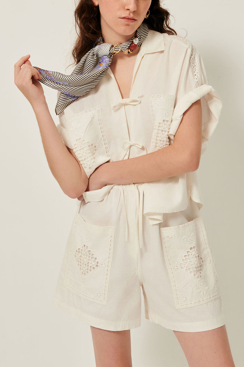 Dellani Embroidery Cotton Blouse