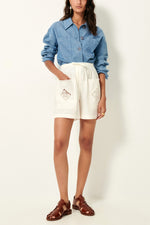 Hyogoni Embroidery Cotton Shorts