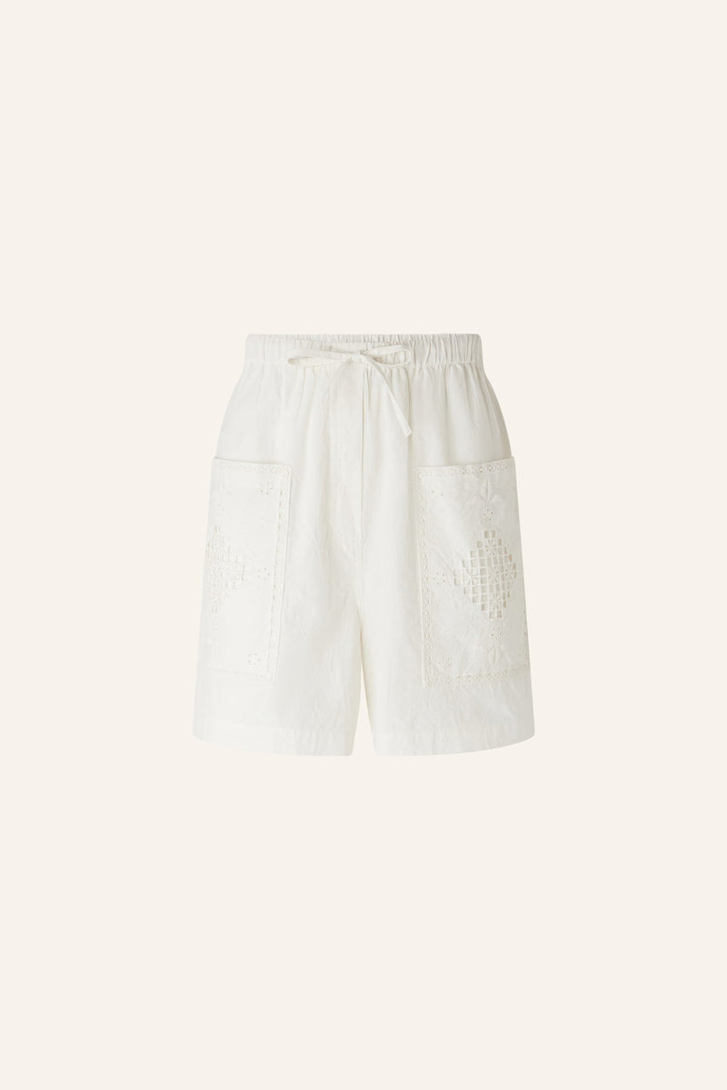 Hyogoni Embroidery Cotton Shorts