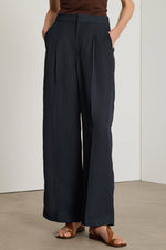 Bristol Linen-Blended Tailored Trousers