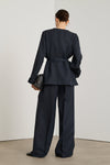 Dandy Linen-Blended Belted Jacket