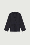 Dandy Linen-Blended Belted Jacket