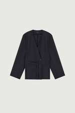 Dandy Linen-Blended Belted Jacket
