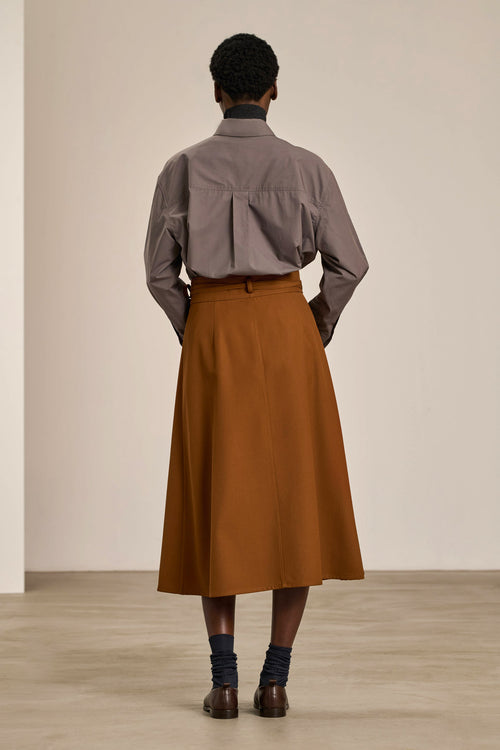 Reine Wool Gabardine Skirt